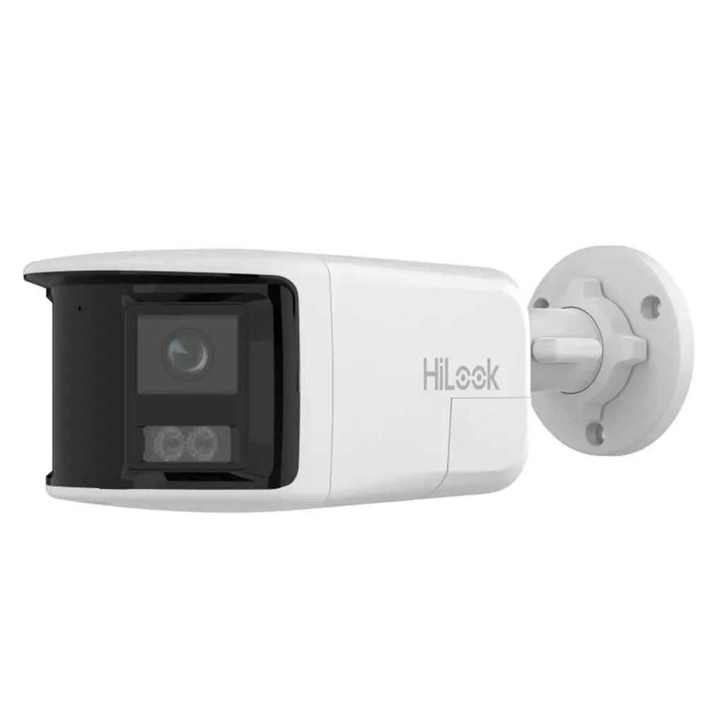 HiLook IPC-B469HAD-LUF/SL(2.8mm) 6MP Dual-Lens 180° Panoramic ColorVu Bullet Camera with Siren & Strobe