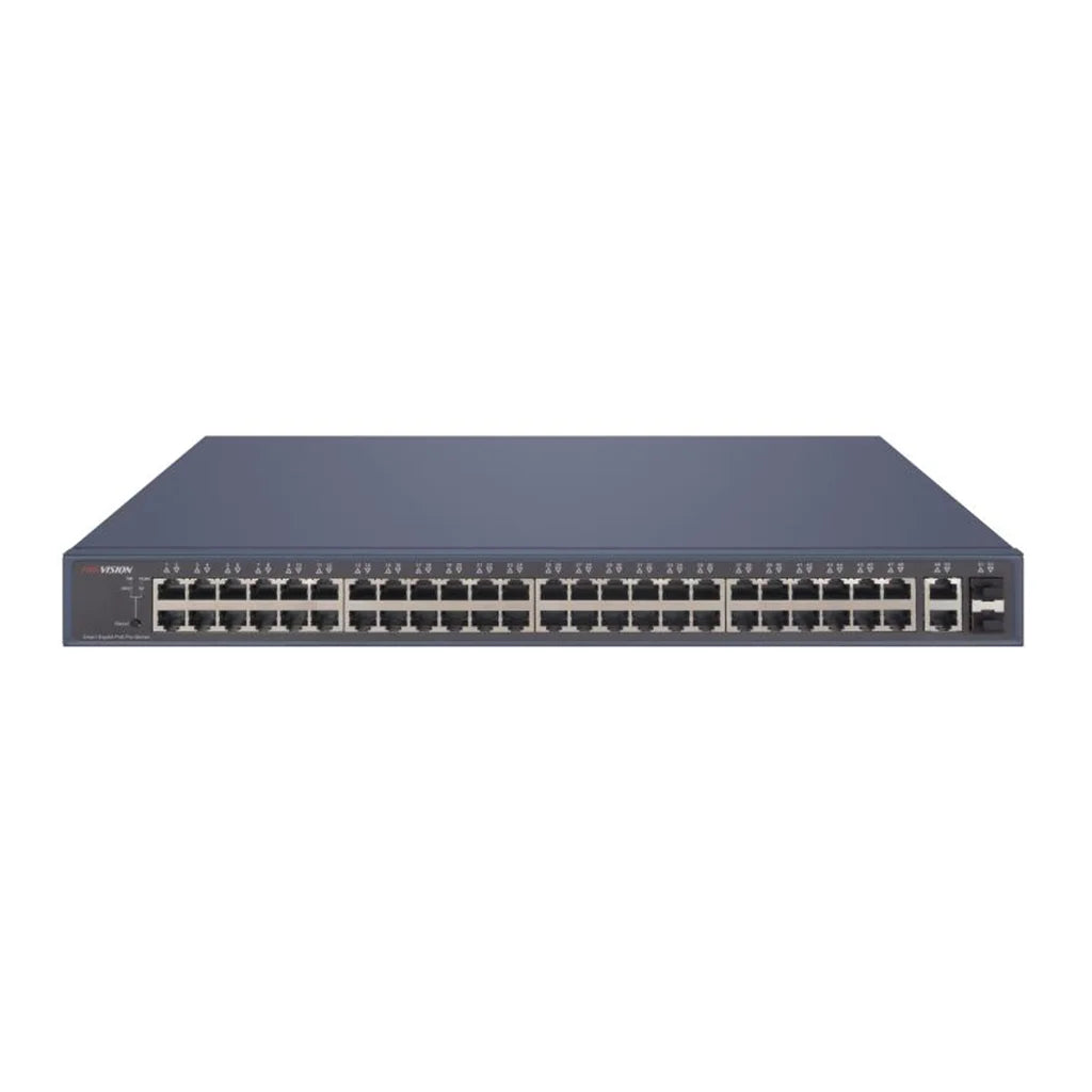 Hikvision DS-3E1552P-SI Smart Managed 48-Port Gigabit PoE Switch — 470W, 300m Long Range, 2x SFP Uplinks