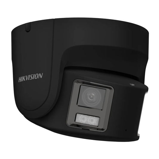 Hikvision DS-2CD2387G2P-LSU/SL 8MP ColorVu 180 Degree Panoramic Active-Deterrence Turret Camera - Black, Dual 4mm