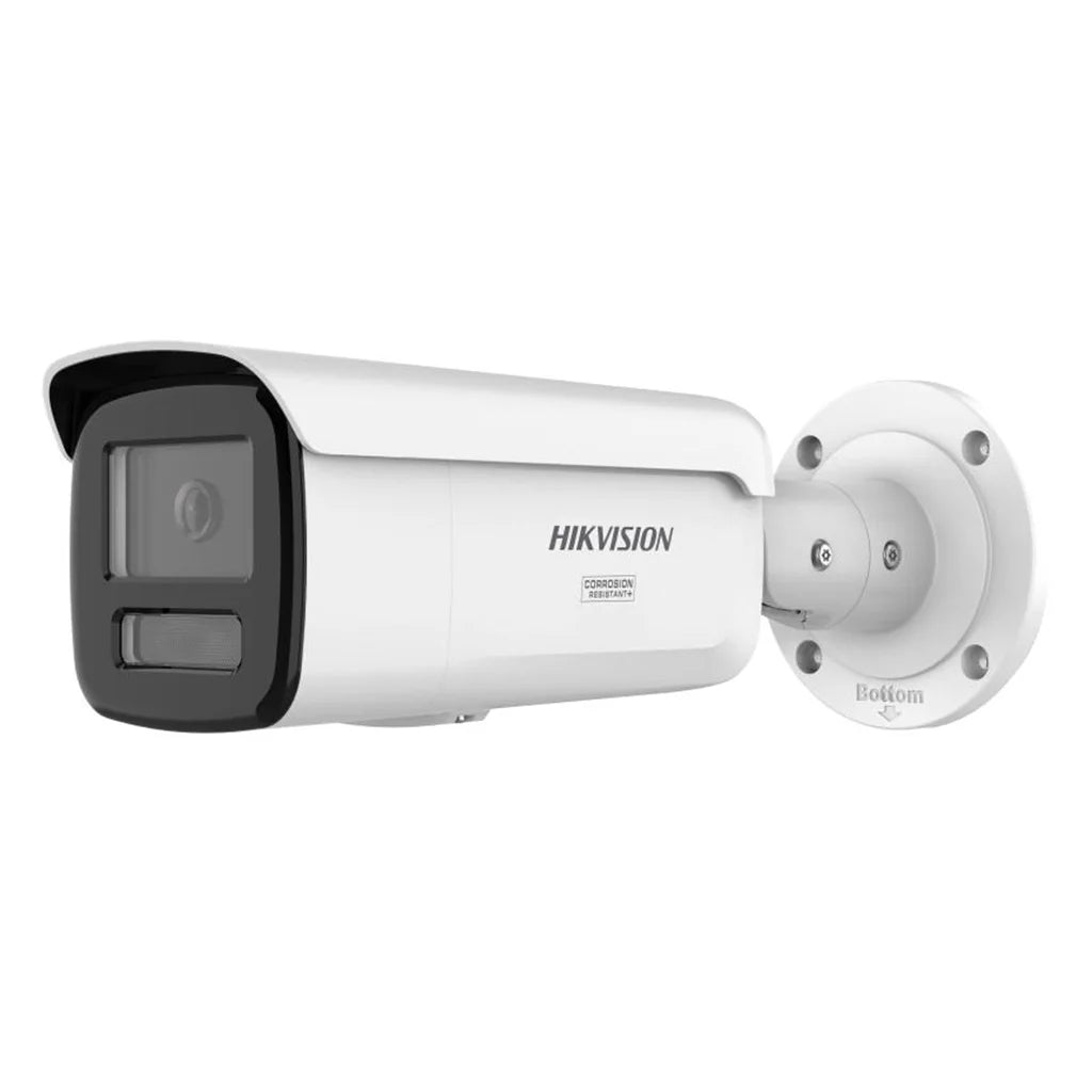 Hikvision DS-2CD2T47G3-LIY 4MP ColorVu Smart Hybrid Light Bullet Camera - White, 2.8mm