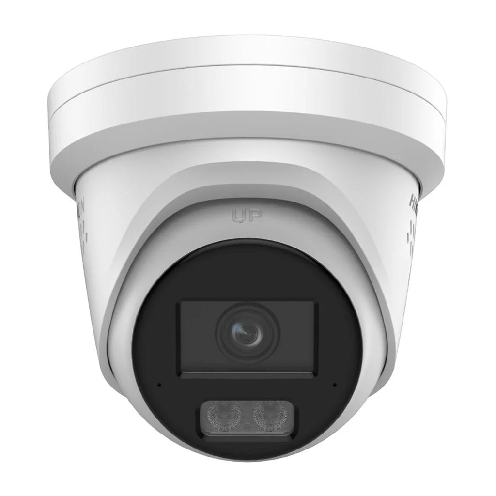 Hikvision DS-2CD2347G3-LIS2UY/SL 4MP ColorVu Active-Deterrence Turret Camera - White, 4mm