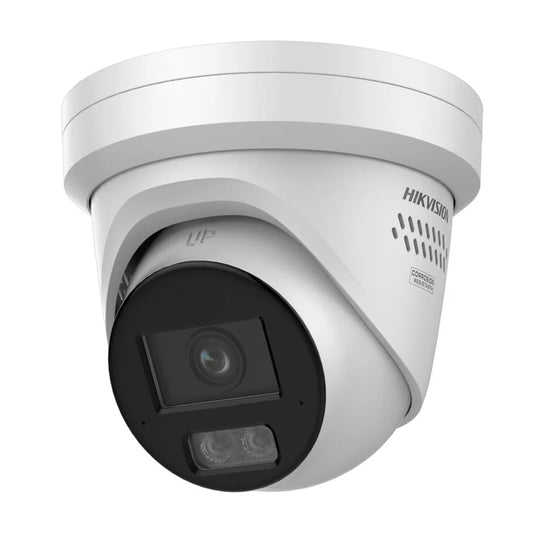 Hikvision DS-2CD2387G3-LIS2UY/SL 8MP ColorVu Active-Deterrence Turret Camera - White, 4mm