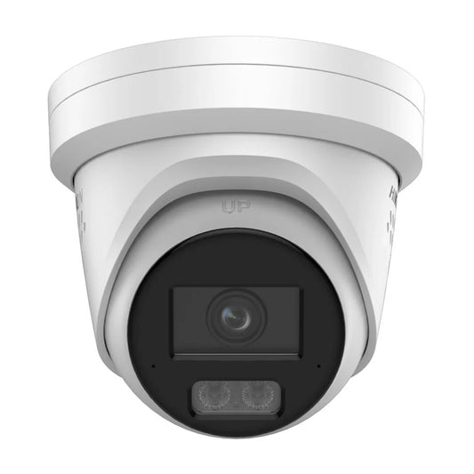 Hikvision DS-2CD2347G3-LIS2UY/SL 4MP ColorVu Active-Deterrence Turret Camera - White, 2.8mm