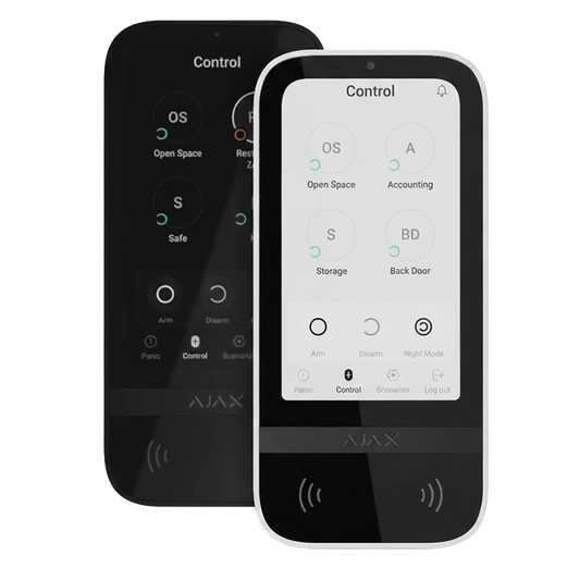 Ajax KeyPad TouchScreen Jeweller White Wireless Touchscreen Keypad - 58455.148.WH1