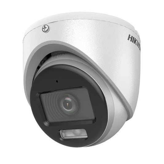 Hikvision DS-2CE70KF0T-LMFS 3K ColorVu Smart Hybrid Light Turret Camera (3.6mm)