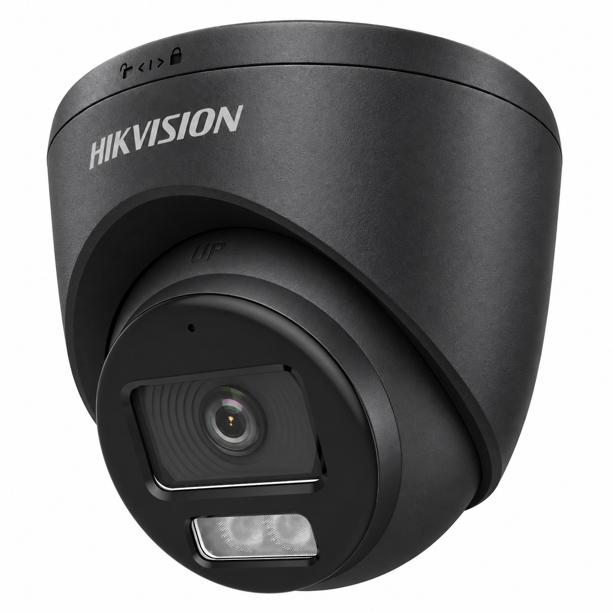 Hikvision DS-2CE72KF0T-LFS 3K ColorVu Smart Hybrid Light Turret Camera (2.8mm) - Black