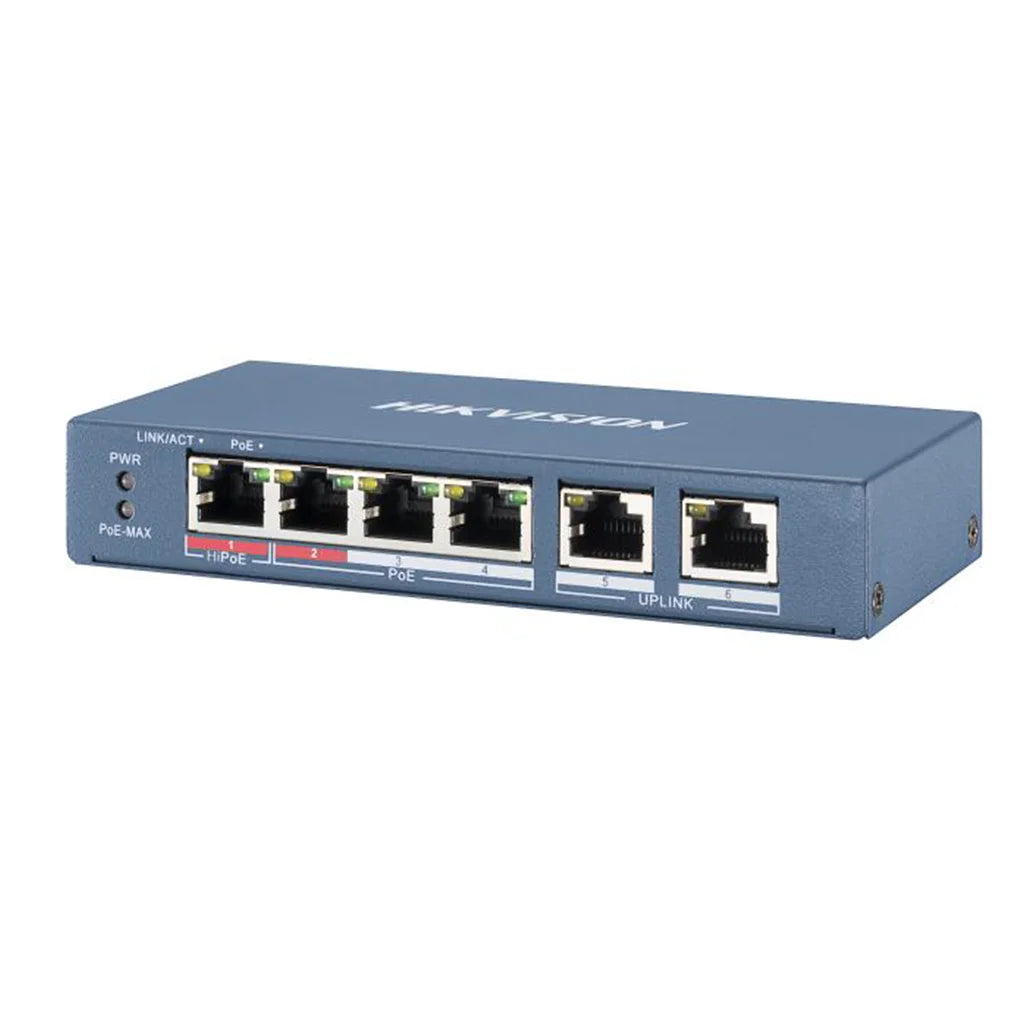 Hikvision DS-3E0106HP-E 4-Port Fast Ethernet Unmanaged Hi-PoE Switch