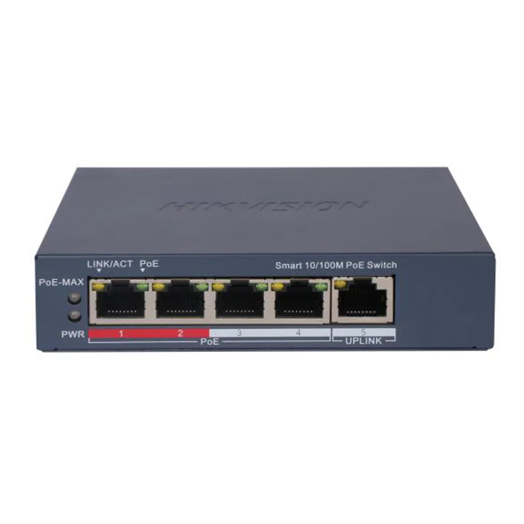 Hikvision DS-3E1105P-EI(O-STD)V2 4-Port Fast Ethernet Smart Managed PoE Switch