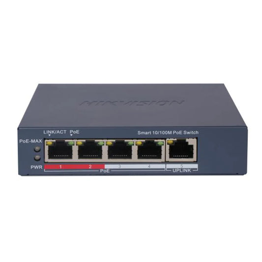 Hikvision DS-3E1105P-EI(O-STD)V2 4-Port Fast Ethernet Smart Managed PoE Switch