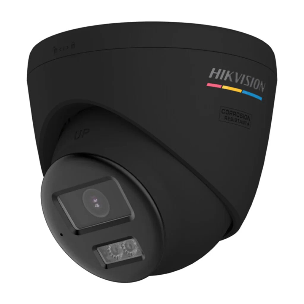 Hikvision DS-2CE72KF0T-LTS(2.8mm)/BLACK 3K ColorVu Turret Camera with Mic & Speaker - Black