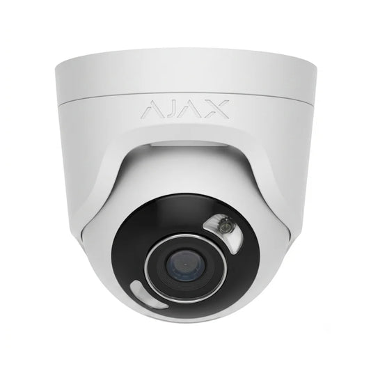 Ajax TurretCam HL (8 Mp/2.8 mm) White Wired 4K AI PoE Security IP Camera - 126265.197.WH1