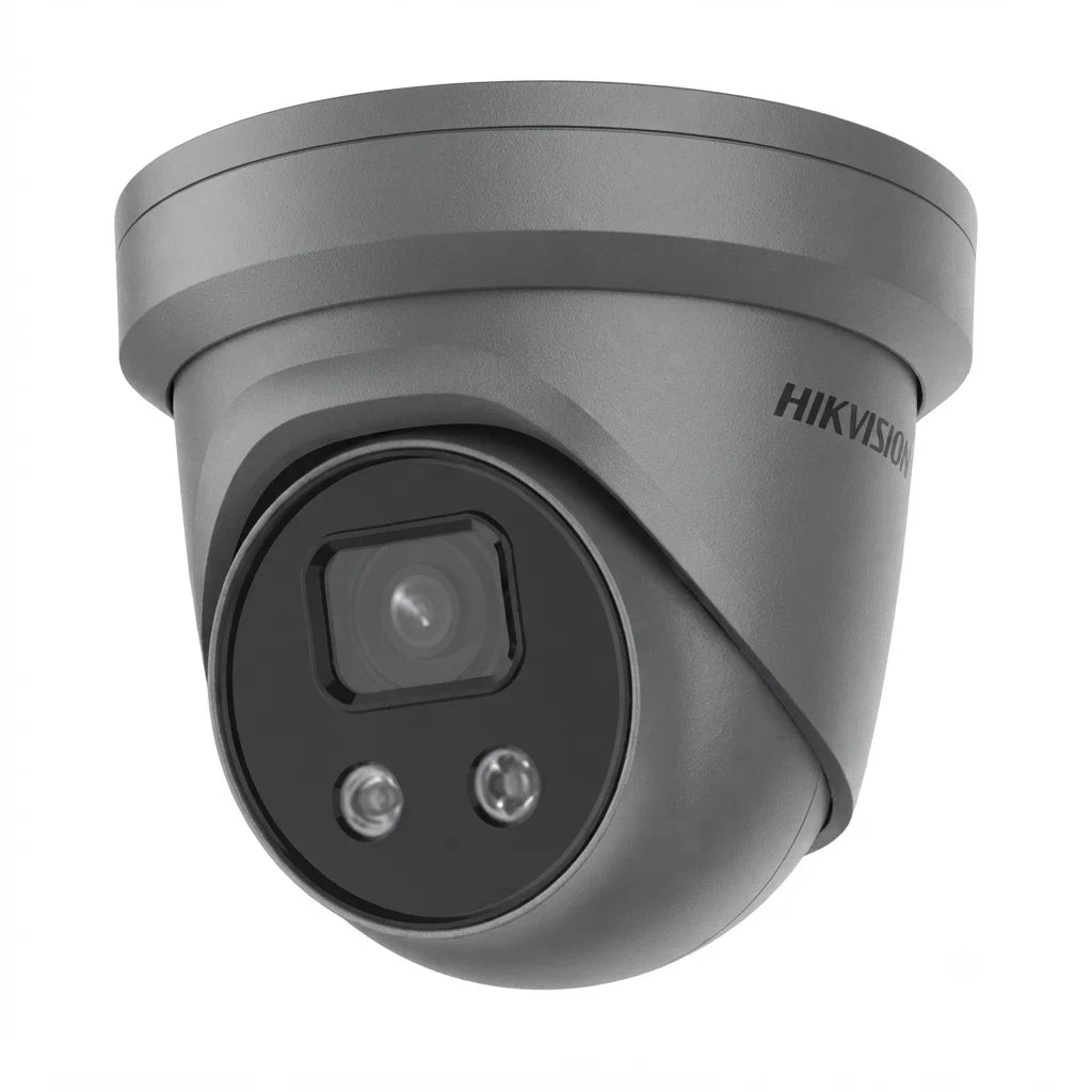Hikvision DS-2CD2346G2-IU 4MP AcuSense DarkFighter Turret Camera - Grey, 2.8mm