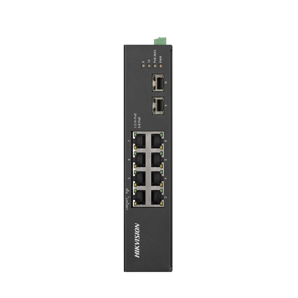 Hikvision DS-3T0510HP-E/HS 8-Port Gigabit Unmanaged Industrial Hi-PoE Switch