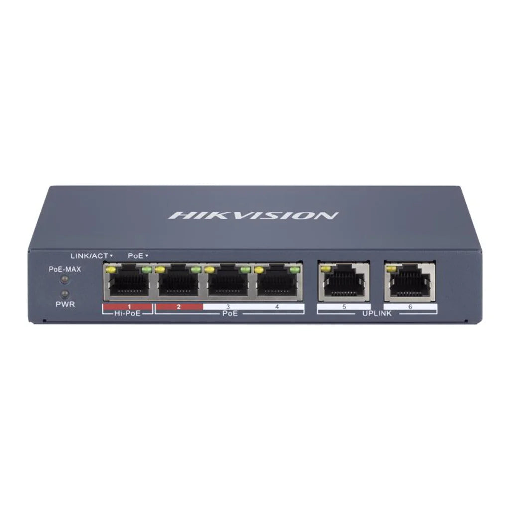 Hikvision DS-3E1106HP-EI 4-Port Fast Ethernet Smart Managed Hi-PoE Switch