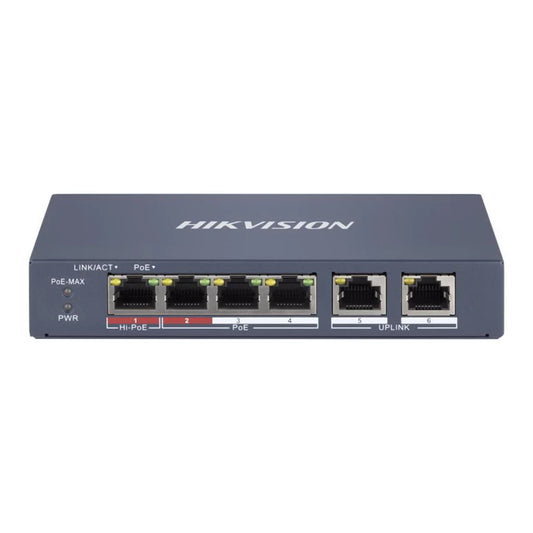 Hikvision DS-3E1106HP-EI 4-Port Fast Ethernet Smart Managed Hi-PoE Switch