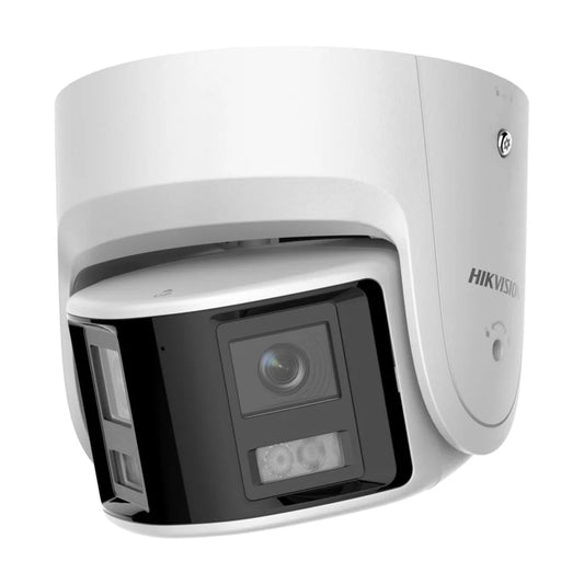 Hikvision DS-2CD2366G2P-ISU/SL 6MP AcuSense 180 Degree Panoramic Active-Deterrence Turret Camera - White